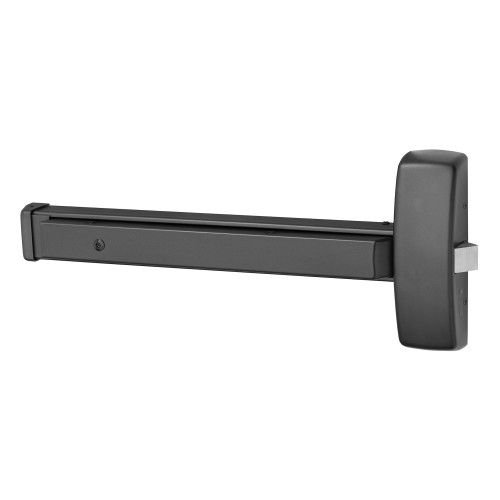 Sargent 19-8815E BSP Grade 1 Rim Exit Bar Wide Stile Pushpad 32 Device Passage Function Hex Key Dogging Less Lexan Push Pad Touchbar Black Suede Powder Coat Finish Field Reversible