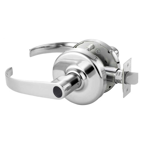 Corbin Russwin CL3851 PZD 625 LC Grade 2 Entrance or Office Cylindrical Lock Princeton Lever Less Conventional Cylinder Bright Chrome Finish Non-handed CL3851 PZD 625 LC