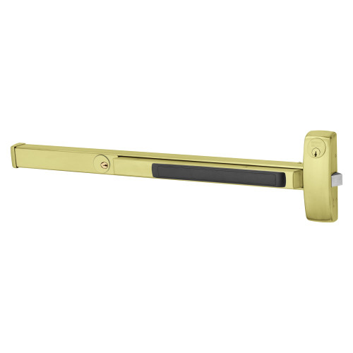 Sargent 16-8816F RHR 4 Grade 1 Rim Exit Bar Wide Stile Pushpad 36 Device Classroom Security Function Cylinder Dogging Cylinder Included Satin Brass Finish Right Hand Reverse