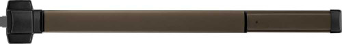 PHI 5114 695 48 Grade 1 Rim Exit Device Wide Stile Pushpad 48 Device Passage Function Hex Key Dogging Dark Bronze Painted Finish Non-Handed 5114 695 48