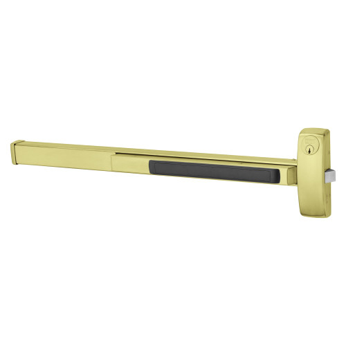 Sargent 12-8866F LHR 4 Grade 1 Rim Exit Bar Wide Stile Pushpad 36 Fire-Rated Device Classroom Security Function Less Dogging Satin Brass Finish Left Hand Reverse