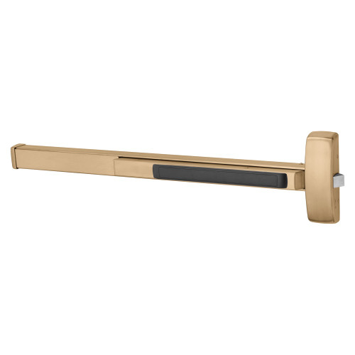 Sargent 56-8846F 10 Grade 1 Rim Exit Bar Wide Stile Pushpad 36 Device Storeroom Function Electric Latch Retraction Less Dogging Satin Bronze Clear Coated Finish Field Reversible