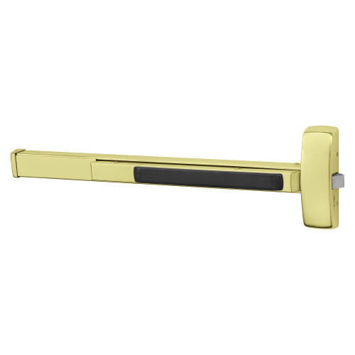 Sargent 56-8815F 3 Grade 1 Rim Exit Bar Wide Stile Pushpad 36 Device Passage Function Electric Latch Retraction Less Dogging Bright Brass Finish Field Reversible