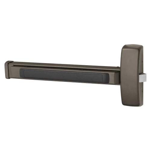 Sargent 1256-8815E 10BE Grade 1 Rim Exit Device Wide Stile Pushpad 32 Fire-Rated Device Passage Function Electric Latch Retraction Less Dogging Dark Oxidized Bronze Finish Field Reversible 1256-8815E 10BE