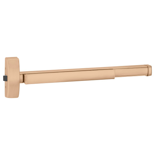 PHI FL2108 612 36 Grade 1 Fire Rated Rim Exit Device Wide Stile Pushpad 36 Device Classroom Function Satin Bronze Clear Coated Finish Field Reversible