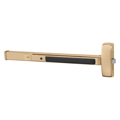 Sargent 16-8840J 9 Grade 1 Rim Exit Bar Wide Stile Pushpad 42 Device Dummy Function Cylinder Dogging Cylinder Included Bright Bronze Clear Coated Finish Field Reversible