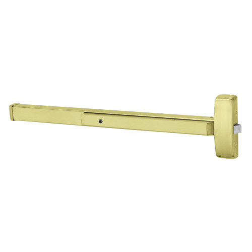 Sargent 1956-8816J RHR 4 Grade 1 Rim Exit Bar Wide Stile Pushpad 42 Device Classroom Security Function Electric Latch Retraction Less Dogging Less Lexan Push Pad Touchbar Satin Brass Finish Right Hand Reverse