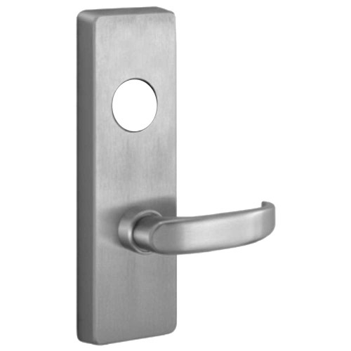 PHI M4908D 630 LHR Apex and Olympian Series Wide Stile Trim Key Controls Lever D Lever Design Left Hand Reverse Requires 1-1/4 In Mortise Type Cylinder Satin Stainless Steel M4908D 630 LHR