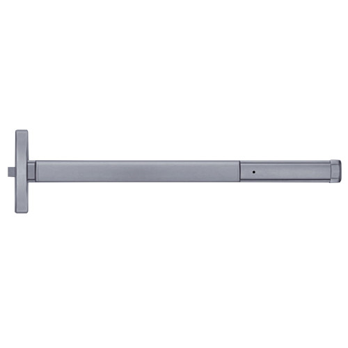 PHI MLRTS2403 628 36 Grade 1 Rim Exit Device Narrow Stile Pushpad 36 Device Storeroom Function Less Dogging Motorized Latch Retraction Touchbar Monitor Satin Aluminum Clear Anodized Finish Field Reversible MLRTS2403 628 36
