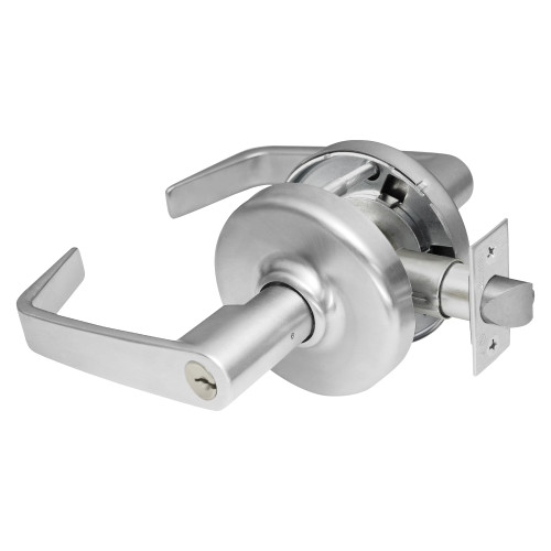 Corbin Russwin CL3851 NZD 626 Grade 2 Entrance or Office Cylindrical Lock Newport Lever Conventional Cylinder Satin Chrome Finish Non-handed
