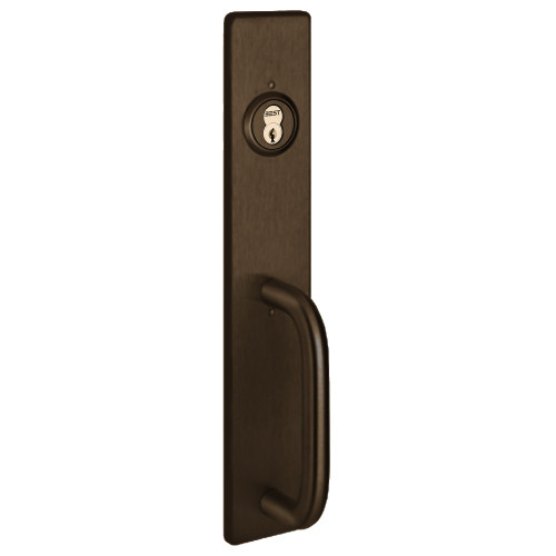 PHI R1703C 613 Apex and Olympian Series Wide Stile Trim Key Retracts Latchbolt C Design Pull Retrofit Trim Dark Oxidized Satin Bronze Oil Rubbed