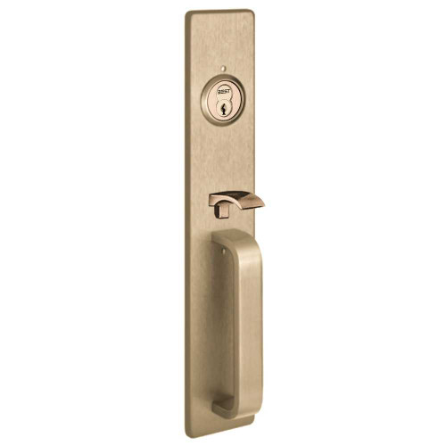 PHI R1705A 612 Apex and Olympian Series Wide Stile Trim Key Controls Thumb Piece A Design Pull Retrofit Trim Satin Bronze Clear Coated R1705A 612