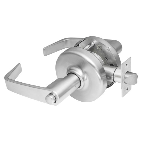 Corbin Russwin CL3820 NZD 626 Grade 2 Privacy Bedroom or Bathroom Cylindrical Lock Newport Lever Satin Chrome Finish Non-handed