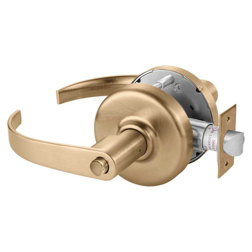 Corbin Russwin CL3820 PZD 612 Grade 2 Privacy Bedroom or Bathroom Cylindrical Lock Princeton Lever Satin Bronze Clear Coated Finish Non-handed CL3820 PZD 612