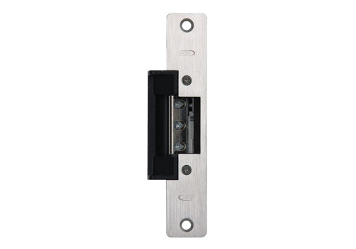 RCI 7107-07 32D Electric Strike 6-7/8 Round Corner Faceplate For 3/4 Projection Latches 24 VAC Fail Secure Satin Stainless Steel 
