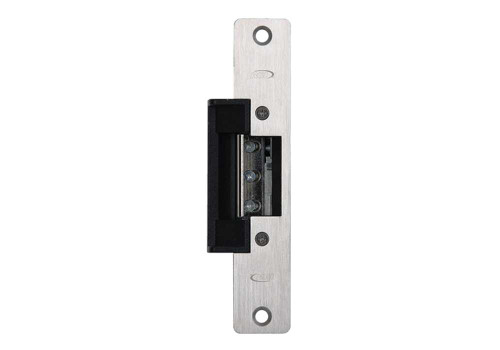 RCI 7107-07 32D Electric Strike 6-7/8 Round Corner Faceplate For 3/4 Projection Latches 24 VAC Fail Secure Satin Stainless Steel 7107-07 32D