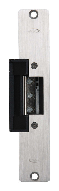 RCI 7108-01 32D Electric Strike 7-15/16 Round Corner Faceplate For 3/4 Projection Latches 11-16 VAC Fail Secure Satin Stainless Steel 7108-01 32D
