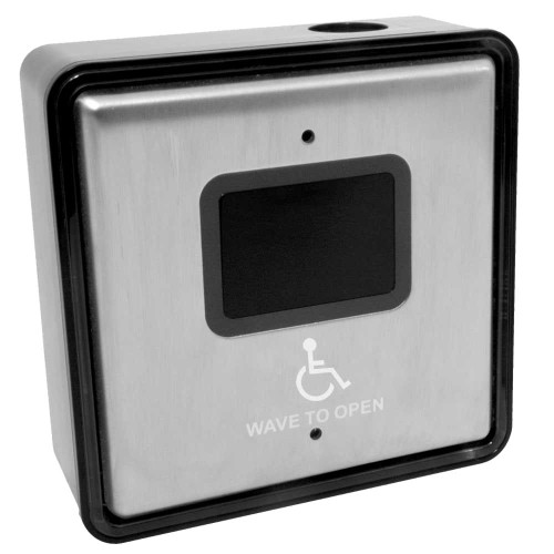 RCI 912-WBT-HC 912 Series 24Ghz Touchless Actuator Wheelchair Icon Includes 1 Switch Stainless Steel Finish 912-WBT-HC
