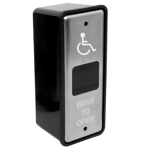 RCI 912N-WBT-R-HC 912 Series 24Ghz Touchless Actuator Kit Wheelchair Icon Includes 1 Narrow Switch and 1 Receiver Stainless Steel Finish 912N-WBT-R-HC