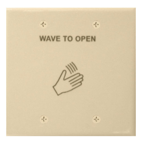 RCI 913 CR Microwave Motion Switch Single and Double Gang Plates Text & Wave Logo Adjustable 4 to 24 in 12-24 VAC/DC Cream