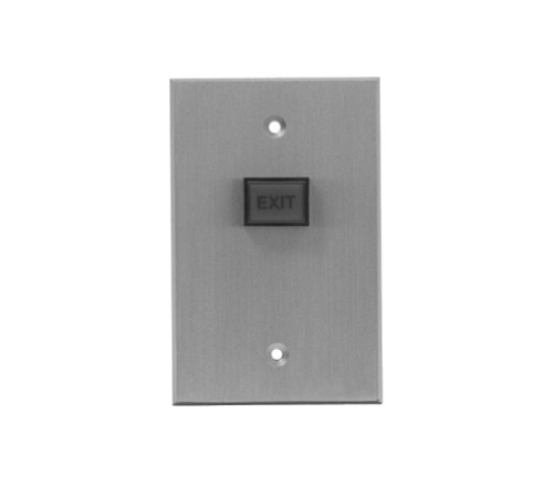 RCI 970-B-MO-08 28 Illuminated Exit Button Blue Momentary 24VDC Brushed Aluminum