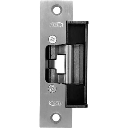 RCI L65ULMKM 32D Electric Strike Low Profile Multi-Faceplates for 5/8 In Projection Latches 12-24 VAC 12/24 VDC Fail Safe/Fail Secure Latch and Keeper Monitor Satin Stainless Steel 