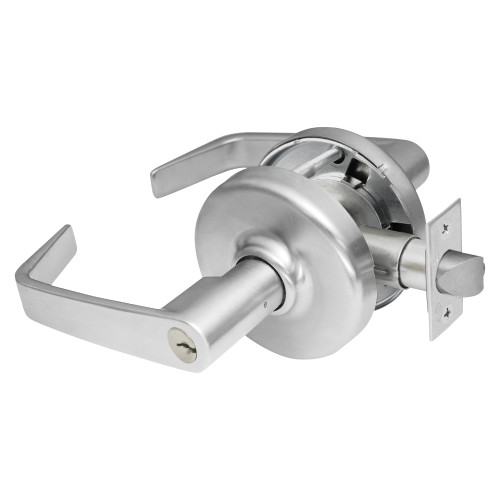 Corbin Russwin CL3855 NZD 626 Grade 2 Classroom Cylindrical Lock Newport Lever Conventional Cylinder Satin Chrome Finish Non-handed