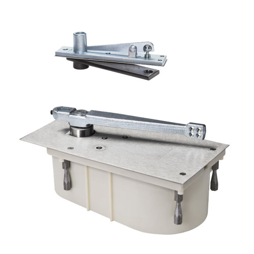 Rixson 28105N RH 626 Heavy Duty Center Hung Floor Closers 105 Degree No Hold Open Right Hand Satin Chromium Plated