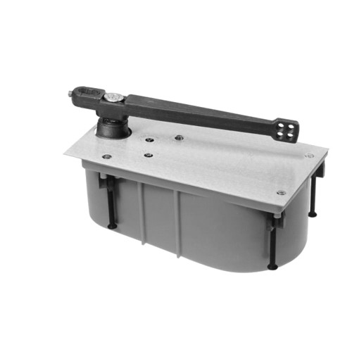 Rixson 2890S RH 626 Heavy Duty Center Hung Floor Closers 90 Degree Selective Hold Open Right Hand Satin Chromium Plated
