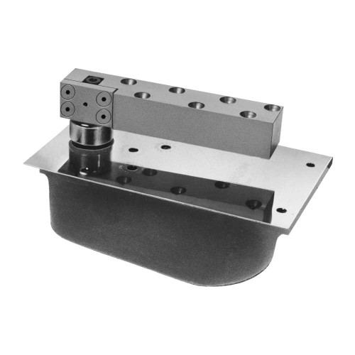 Rixson H2890S X 587 RH 626 Extra Heavy Duty Center Hung Concealed Floor Closer 90 Degree Selective Hold Open H Arm Right Hand Satin Chromium Plated H2890S X 587 RH 626
