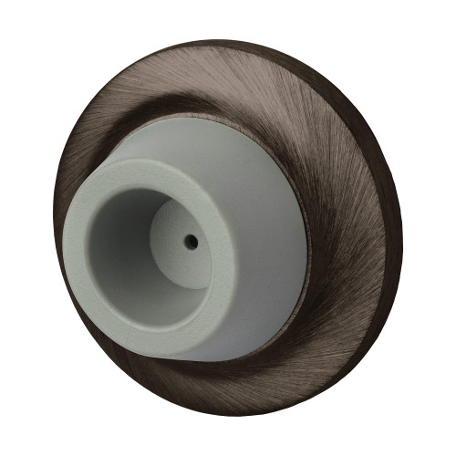 Rockwood 403 US10B Concave Solid Cast Wall Stop 1 Projection 2-7/16 Diameter Plastic Toggle Fastener Dark Oxidized Satin Bronze Oil Rubbed Finish