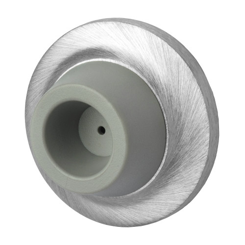 Rockwood 405 US26D Concave Solid Cast Wall Stop 1 Projection 2-7/16 Diameter Lead Anchor Fastener Satin Chrome Finish