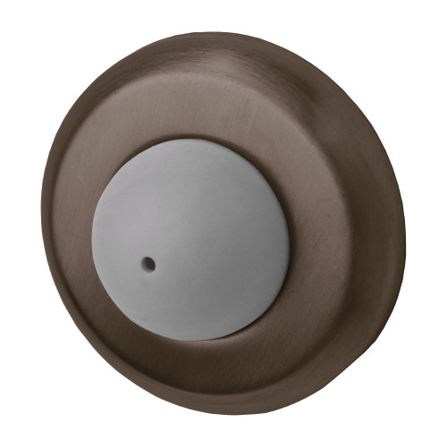 Rockwood 406 US10BE Convex Wrought Wall Stop 1 Projection 2-1/2 Diameter Plastic Toggle Fastener Dark Oxidized Satin Bronze Oil Rubbed Finish