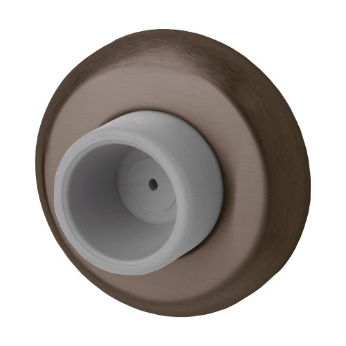 Rockwood 409 US10BE Concave Wrought Wall Stop 1 Projection 2-1/2 Diameter Plastic Toggle Fastener Dark Oxidized Satin Bronze Oil Rubbed Finish