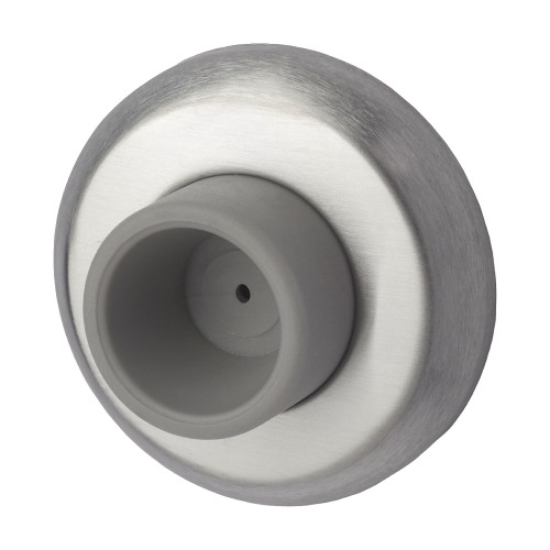 Rockwood 409 US32D Concave Wrought Wall Stop 1 Projection 2-1/2 Diameter Plastic Toggle Fastener Satin Stainless Steel Finish