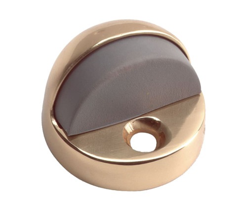 Rockwood 441 US10 Low Dome Stop 1-1/8 Height 1-7/8 Diameter Lead Anchor Fastener Satin Bronze Clear Coated Finish