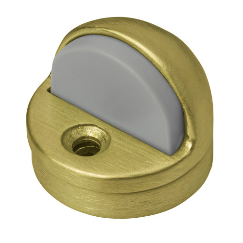 Rockwood 441CU US4 Dome Stop Combination Unit 1-1/8 or 1-1/2 Height 1-7/8 Diameter Lead Anchor Fastener Satin Brass Finish