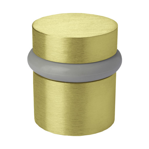 Rockwood 446 US4 Door Stop 1-1/2 Height 1-1/4 Base Plastic and Lead Anchor Fasteners Satin Brass Finish