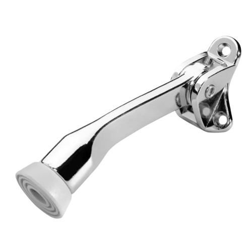 Rockwood 458 CRM Kick Down Door Stop 4 Projection 1-5/8 by 1-7/8 Base Bright Chrome Finish