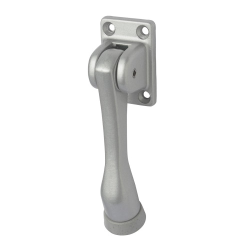 Rockwood 460 ALM Kick Down Door Stop 4 Projection 2-1/16 by 1-3/8 Base Satin Aluminum Clear Anodized Finish