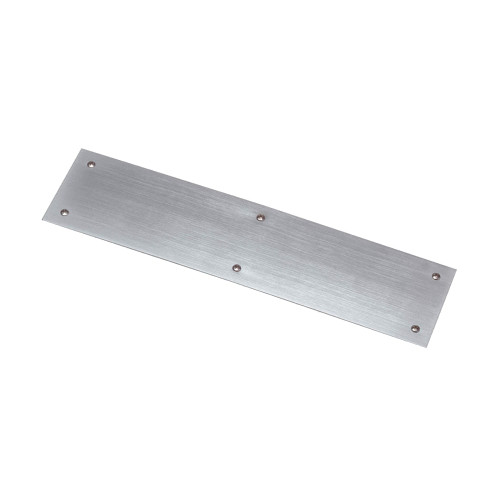 Rockwood 70A US28 Push Plate 3 by 12 Standard Gauge 0050 Satin Aluminum Clear Anodized Finish