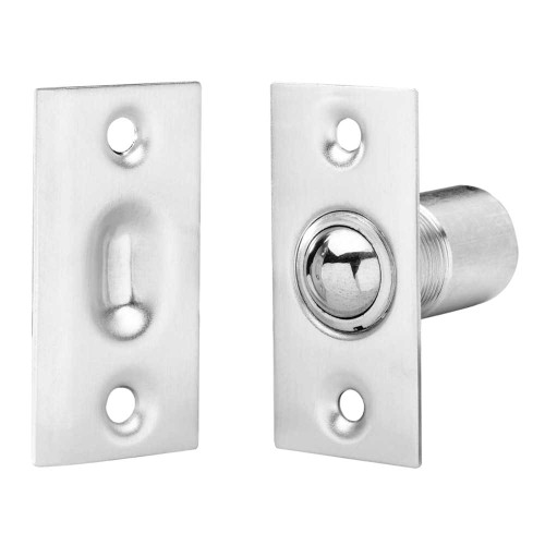 Rockwood 910 US26D Adjustable Ball Catch 1 by 2-1/8 Body Size 1-1/16 by 2-1/8 Strike Size Satin Chrome Finish 910 US26D