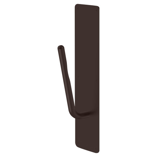 Rockwood AP1007 10BE Arm Pull with Plate 4 by 16 Round Corner Plate 4 Projection 3/4 Diameter Dark Oxidized Bronze Finish AP1007 10BE