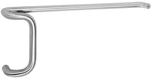 Rockwood BF15747 US28 33CTC Offset Single Bar Set 1 Diameter Pull Pull 10 Center to Center Push 33 Center to Center Satin Aluminum Clear Anodized Finish BF15747 US28 33CTC