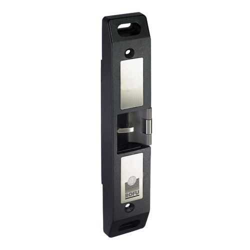 ROFU 2460 Rim Mounted Strike with Monitoring 12-24 VAC/DC Black 2460