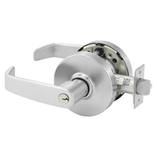 Sargent 10XG05 LL 26D Grade 1 Entrance/Office Cylindrical Lock L Lever L Rose Conventional Cylinder Satin Chrome Finish Non-handed 10XG05 LL 26D