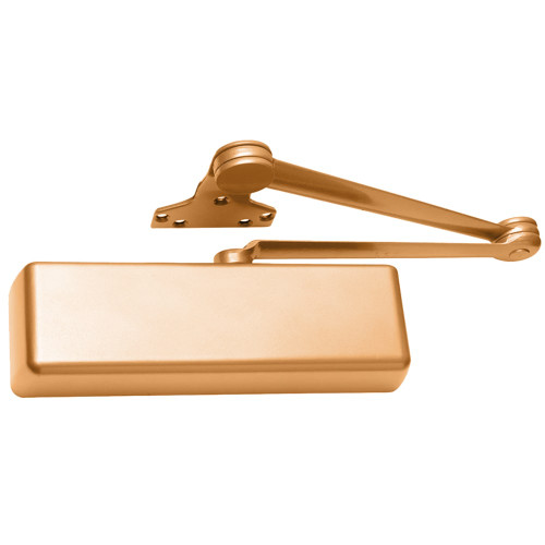 LCN 4040XP-EDA 691 Grade 1 Surface Door Closer Extra Duty Arm Push Side Mounting 180 Degree Swing Adjustable Size 1-6 Plastic Cover Light Bronze Painted Finish 