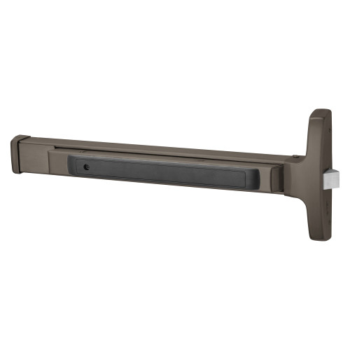 Sargent 8504E 10B Grade 1 Rim Exit Device Narrow Stile Pushpad 32 Device Night Latch Function Hex Key Dogging Dark Oxidized Satin Bronze Oil Rubbed Finish Field Reversible