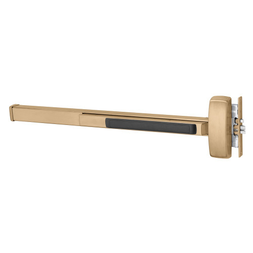 Sargent 12-8915F LHR 10 Grade 1 Mortise Exit Bar Wide Stile Pushpad 36 Fire-Rated Device Passage Function Less Dogging Satin Bronze Clear Coated Finish Left Hand Reverse