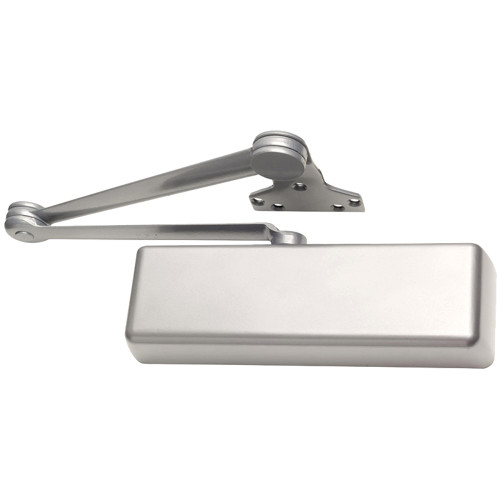 LCN 4040XP-EDA RH 689 MC Grade 1 Surface Door Closer Extra Duty Arm Push Side Mounting 180 Degree Swing Adjustable Size 1-6 Metal Cover Aluminum Painted Finish Right-Handed
